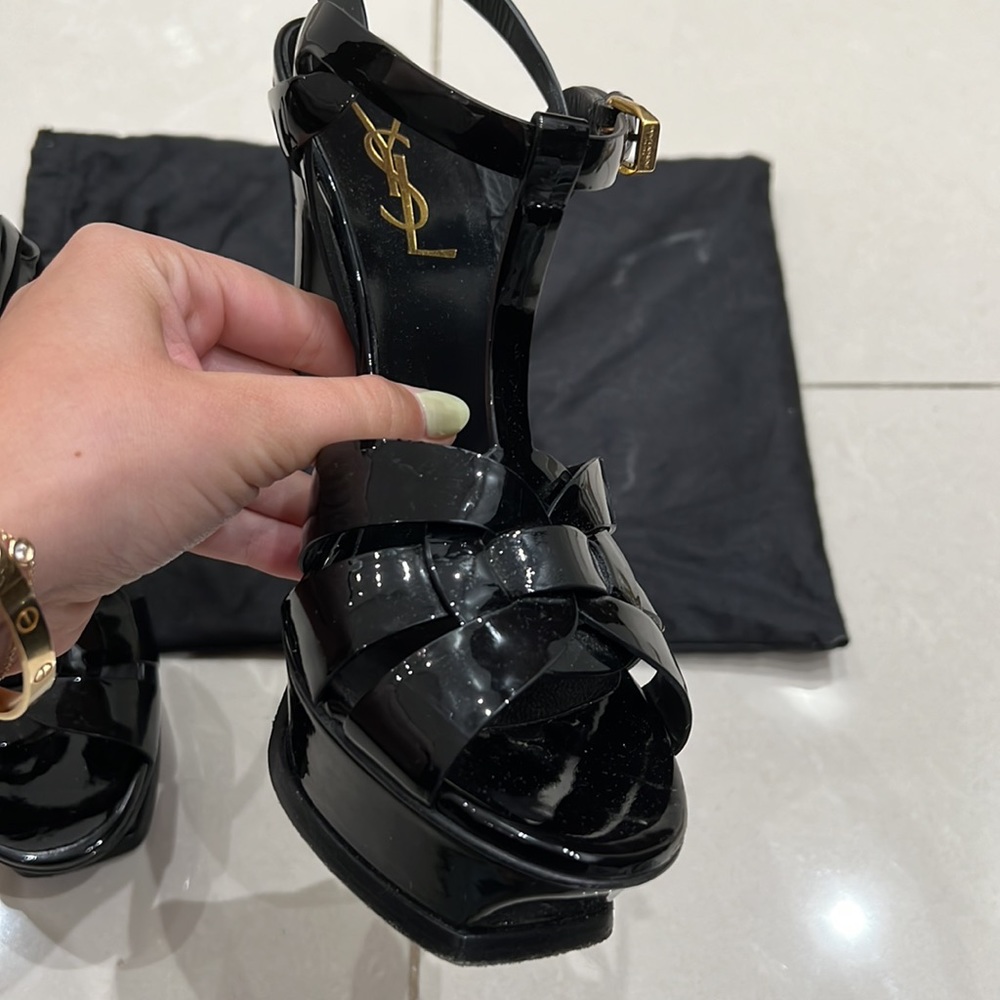 Black YSL Tribute Sandal - Picture 4 of 4